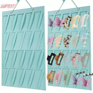 HFSHY 4 Lớp Treo Móng Vuốt Tóc Kẹp Bảo Quản Dành Cho Nữ Bé Gái Nỉ Màn Hình Kẹp Tóc Kính Mát Phụ Kiện Giá Đỡ VN