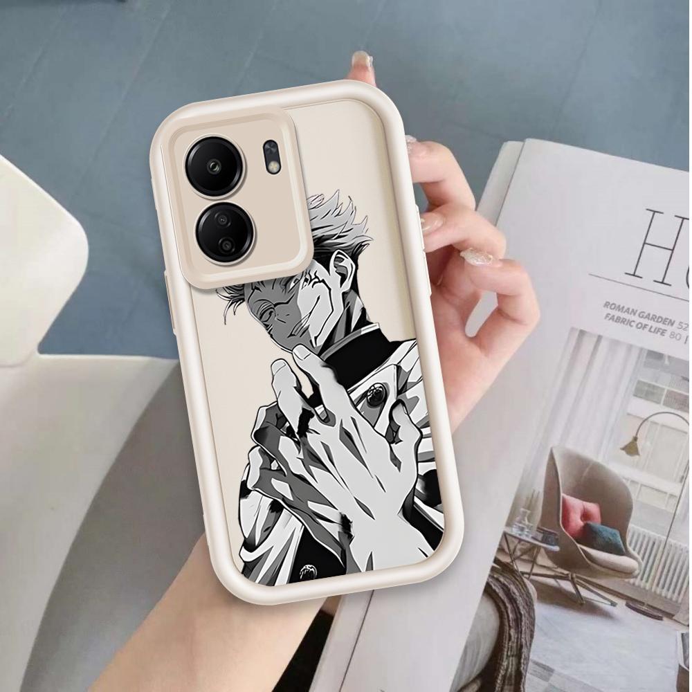 Ốp Lưng Cho Redmi 13C / POCO C65 Phim Hoạt Hình Silicone Bé Gái Vỏ Điện Thoại Mềm TPU Jujutsu Kaisen Cool Boy Angel Eye Ốp Lưng Chống Sốc