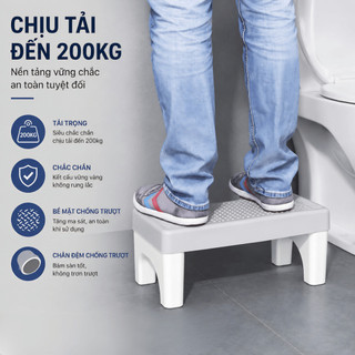 Ghế Kê Chân Toilet Hỗ Trợ Đi Vệ Sinh Đúng Tư Thế MAISON, Ghế Chống Táo Bón Hỗ Trợ Giảm Trĩ Tiện Lợi