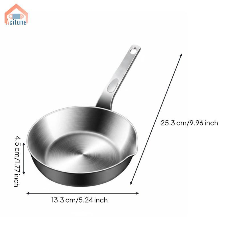 Thép không gỉ 316 Chảo Chiên Hình Bát Mini Skillet Bếp Chảo IH Tương Thích Để Sử Dụng Hàng Ngày Tại Nhà