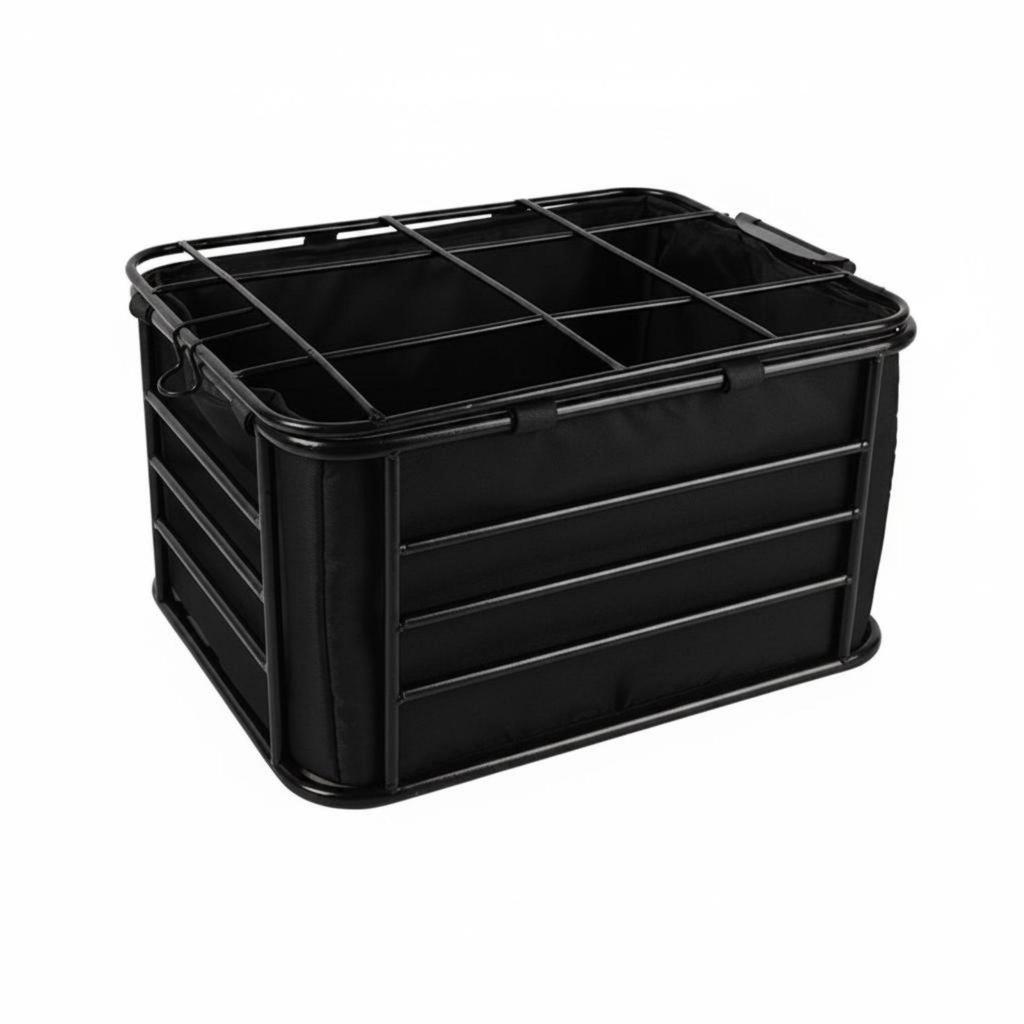 Giỏ xe đạp gấp phía sau Giỏ xe đạp leo núi có thể gập lại Khung kim loại chắc chắn để đi lại, mua sắm, vận chuyển thú cưng