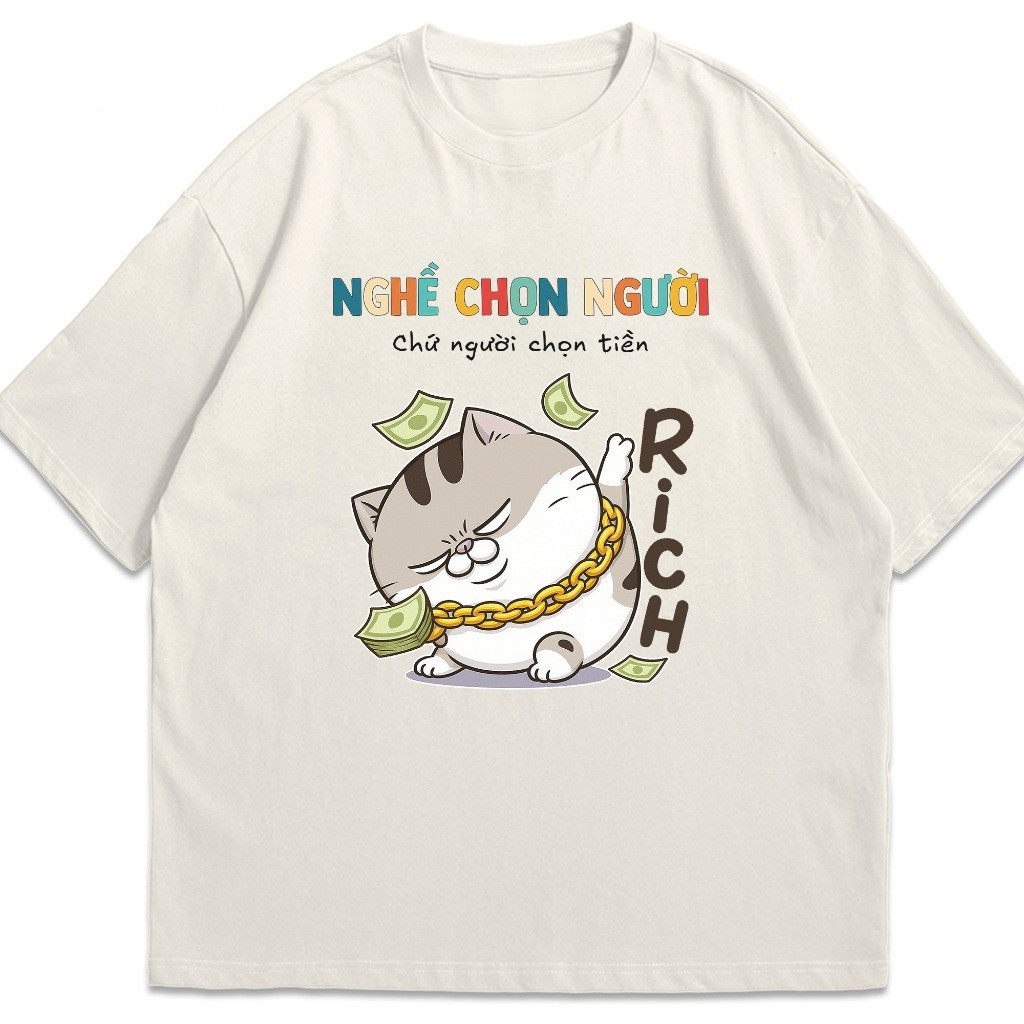 （Giao hàng 24h）Angela. Áo Thun In Chữ Hài Hước Nghề Chọn Người Meow - Áo Văn Phòng Công Sở Hài Hước