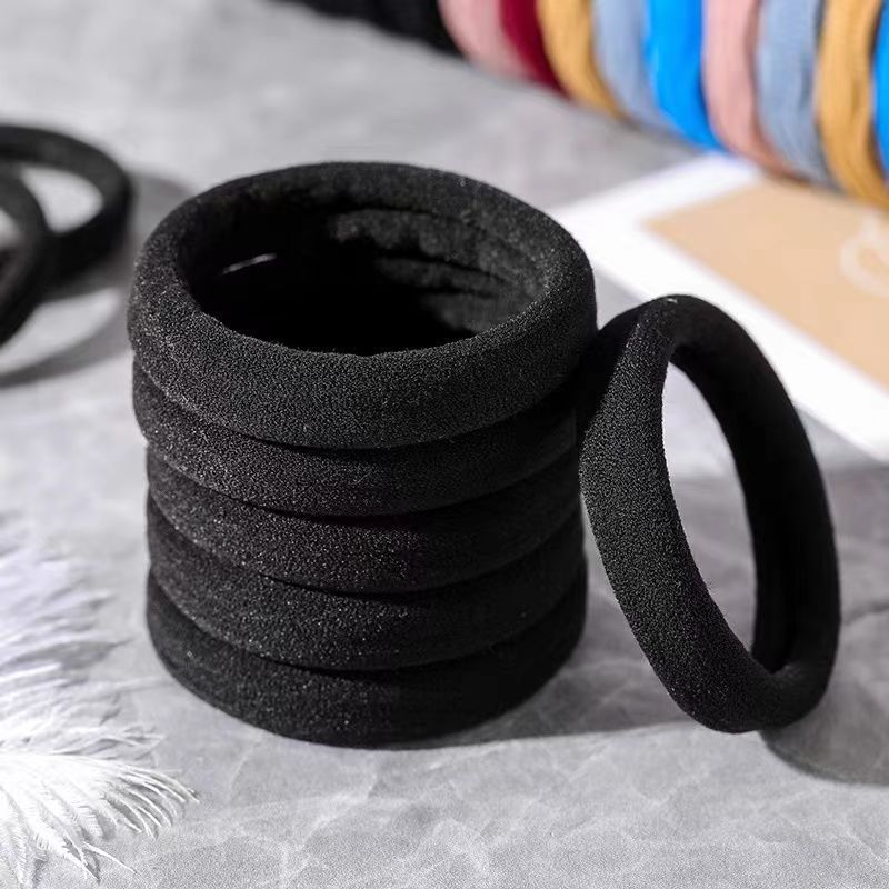 Dây Buộc Tóc Dây Buộc Tóc Tóc Tóc Cao Su Dây Buộc Tóc Đuôi Ngựa Độ Đàn Hồi Cao Đen Dây Buộc Tóc Dây Cao Su Phụ Kiện