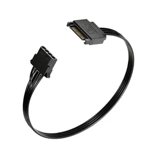 MOON 15Pin Nam Sang 4Pin Floppy HDD Bộ Chuyển Đổi Nguồn Cáp Nguồn 15P Sang 4P
