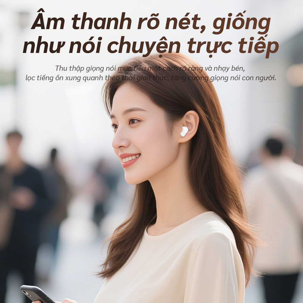 2026 Mới - Tai Nghe Bluetooth 6.0 Không Dây micrô tích hợp Chống Ồn Mạnh Mẽ Pin Lâu, hỗ trợ nhiều hệ thống điện thoại di động