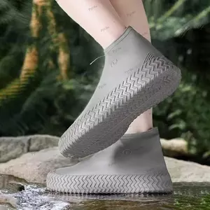 Vỏ giày chống nước PYCOU, Vỏ giày đi mưa chống mài mòn có thể tái sử dụng, Giày bốt chống trượt gia đình dày chống nước cho cả nam và nữ Unisex