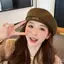 AN.MART Cotton Nữ Mũ Nồi Mùa Đông Mũ Vintage Pháp Kẻ Sọc Top Mũ Họa Sĩ Mũ Thu Đông Đường Phố Hình Bát Giác Mũ Nồi VN