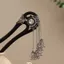 WHX-Antique Kẹp Tóc Mun Kẹp Tóc Cuộn Tóc Bằng Gỗ Kẹp Tóc Phong Cách Dân Tộc Tua Rua Mũ Đội Đầu Mới Phong Cách Trung Hoa Kẹp Tóc