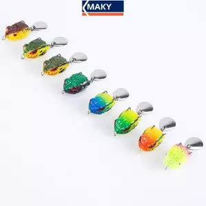 MAKY Outdoor Luya ếch sấm tầm xa 2,5cm / 3g ếch mini hit phần mềm cóc ếch móc đôi tiếng ồn sequin VN