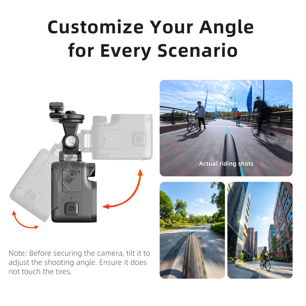 AMagisn Kim Loại Ghế Kẹp Gắn Cho Insta360 Cho DJI Xe Đạp Ghế Sau Chụp Gắn Cho GoPro Cố Định Gắn Phụ Kiện