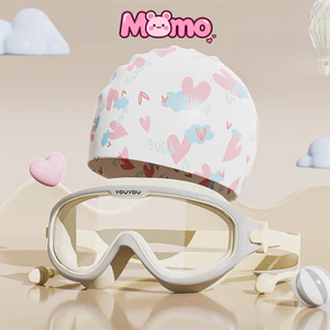 Bộ mũ và kính bơi chống sương mù chống nước cho trẻ em – Silicone mềm Unisex