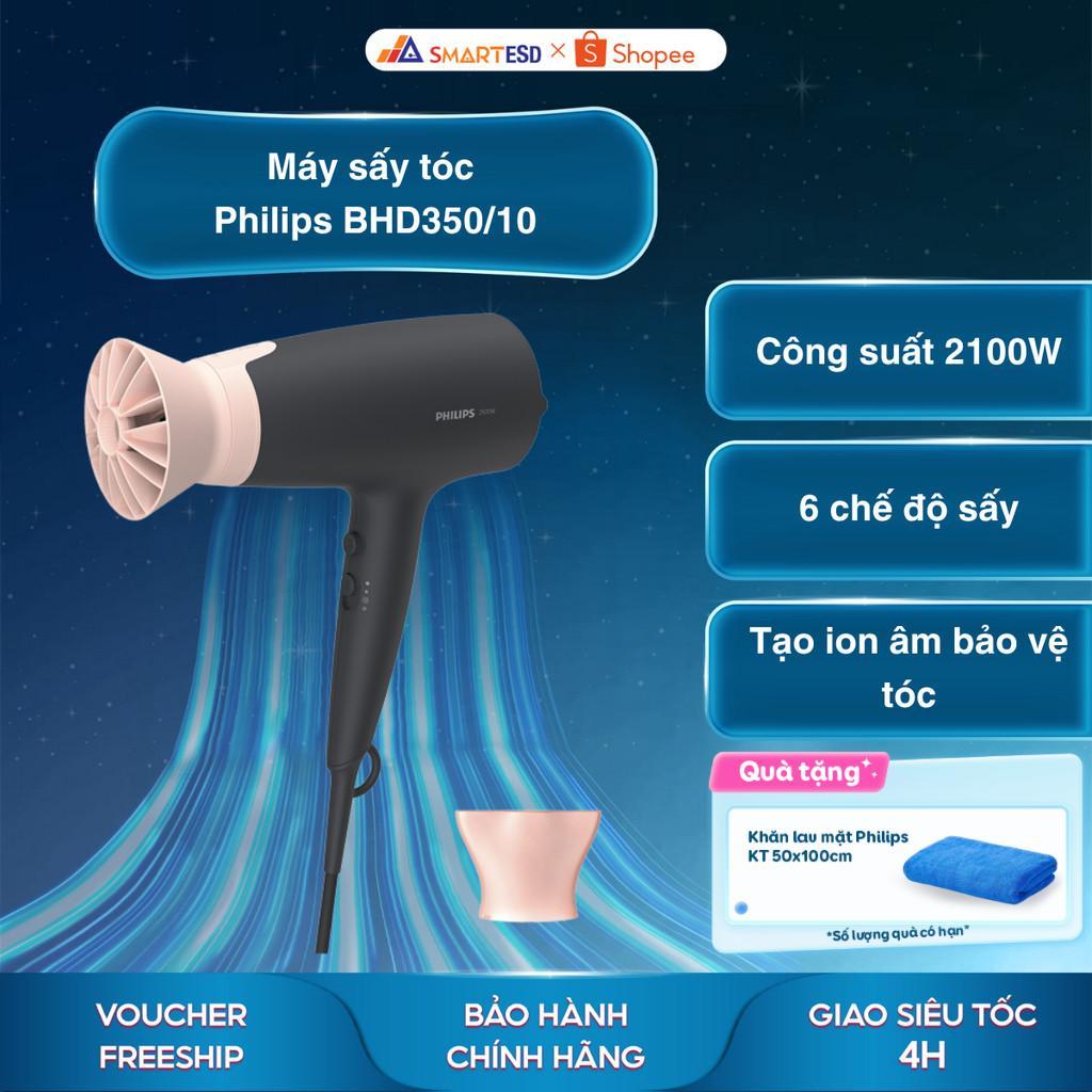 Máy sấy tóc Philips BHD350/10 - Công suất 2100W - 6 chế độ sấy - Bảo hành chính hãng 24 tháng