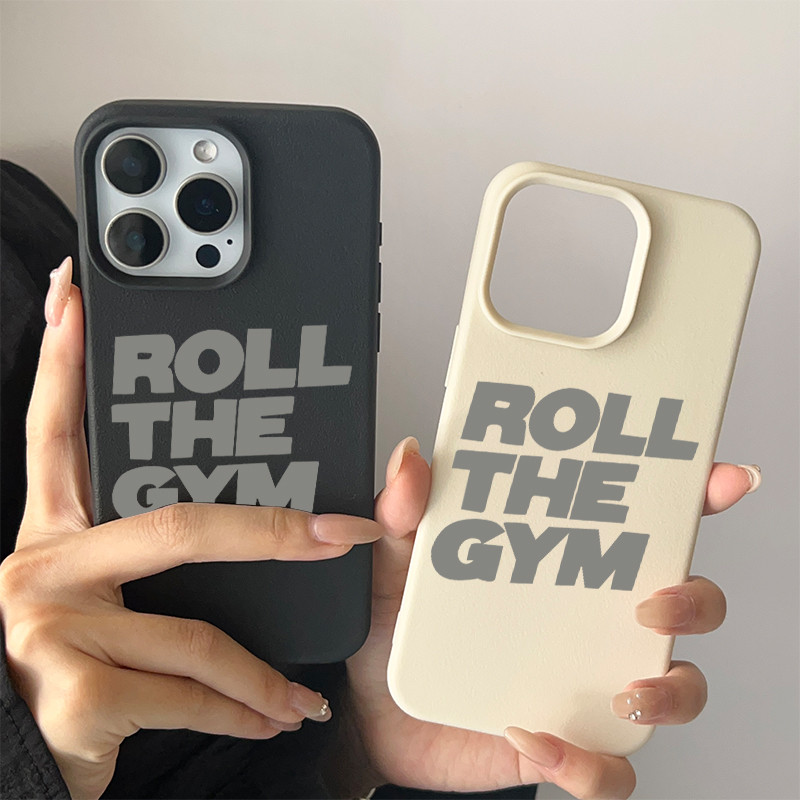 Dành cho ốp lưng iPhone 17 16 Pro Max 15 14 13 12 11 Chữ "Roll The Gym"