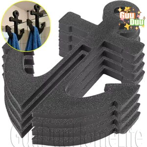 Móc kẹp thiết kế neo 3D - Móc treo khăn - Móc treo cửa kính - Giá treo cửa phòng tắm - Kệ lưu trữ đồ dùng gia đình / Giao hàng miễn phí
