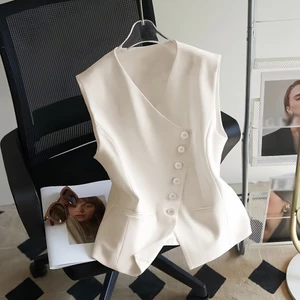 Áo Vest Nhỏ Cao Cấp Nhỏ Phong Cách Ngắn 2025 Top Slim-fit Hẹp Eo Ôm Hơn Nhìn Bên Ngoài Mặc Vest Vest 6.4