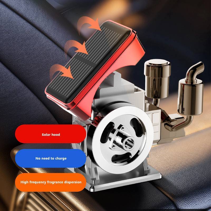 JINHF Máy khuếch tán hương liệu ô tô năng lượng mặt trời, mô phỏng động cơ máy kéo, nước hoa HOT