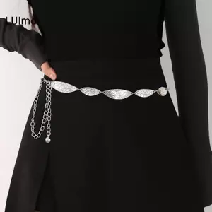 LUImo Thời Trang Nữ Thắt Lưng Dây Xích Kim Loại Lá Eo Dây Xích Thắt Lưng Có Váy Thắt Lưng Nữ Sang Trọng Dây Thắt Lưng Cho Bãi Biển Mùa Hè SBS