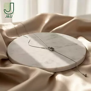 Dây chuyền hình bầu dục phong cách tối giản, trang sức tinh tế cho bữa tiệc gala