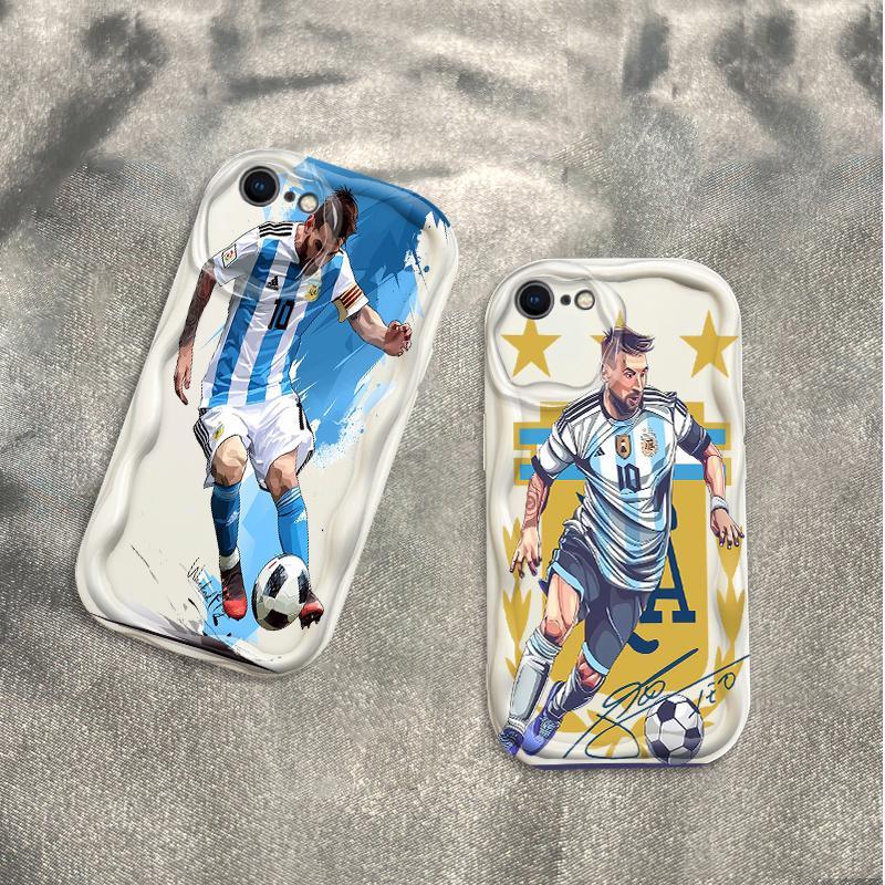 Thích hợp cho iPhone 6 6S 6 Plus 6S Plus 7 8 Plus SE 2020 3D TPU mềm World Cup Messi Boy Sinh viên Ốp điện thoại chống sốc