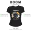 BOOM Áo Baby Tee Nữ Cotton Ôm Body-Áo Thun Ngắn Tay Y2K In Hình PhongCách Mùa Hè, Cổ Tròn Hàng Đầucách hàn quốc phong082