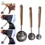 Dụng cụ làm bánh Muỗng cà phê Espresso Tay cầm bằng gỗ Dụng cụ bằng thép không gỉ