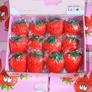 Đồ chơi Fidget dâu tây bóng Mini, Túi OPP Bao bì Kích thước túi Giảm lo âu Squish