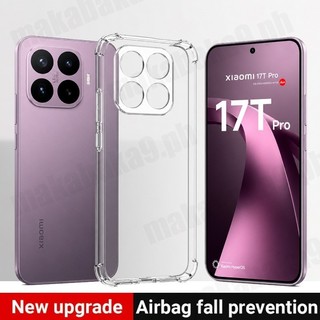 Ốp Điện Thoại Trong Suốt Cho Xiaomi 17T Pro 5G Silicon Mềm Chống Rơi TPU Bảo Vệ Vỏ Chống Sốc Ốp Lưng