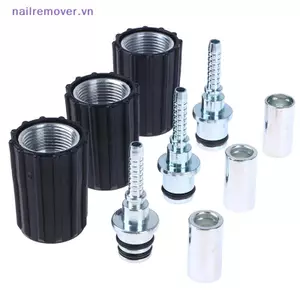 Phụ kiện lắp ống máy giặt áp lực cao D14 D15mm Ring Nut M22 Máy giặt ô tô Ống làm sạch nước Lắp đầu nối xoắn MỚI