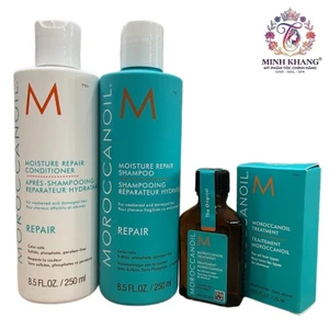 Combo Gội xả phục hồi độ ẩm Moroccanoil Repair 250mlx2 + Tinh dầu Moroccanoil Treatment 25ml [ MK ]