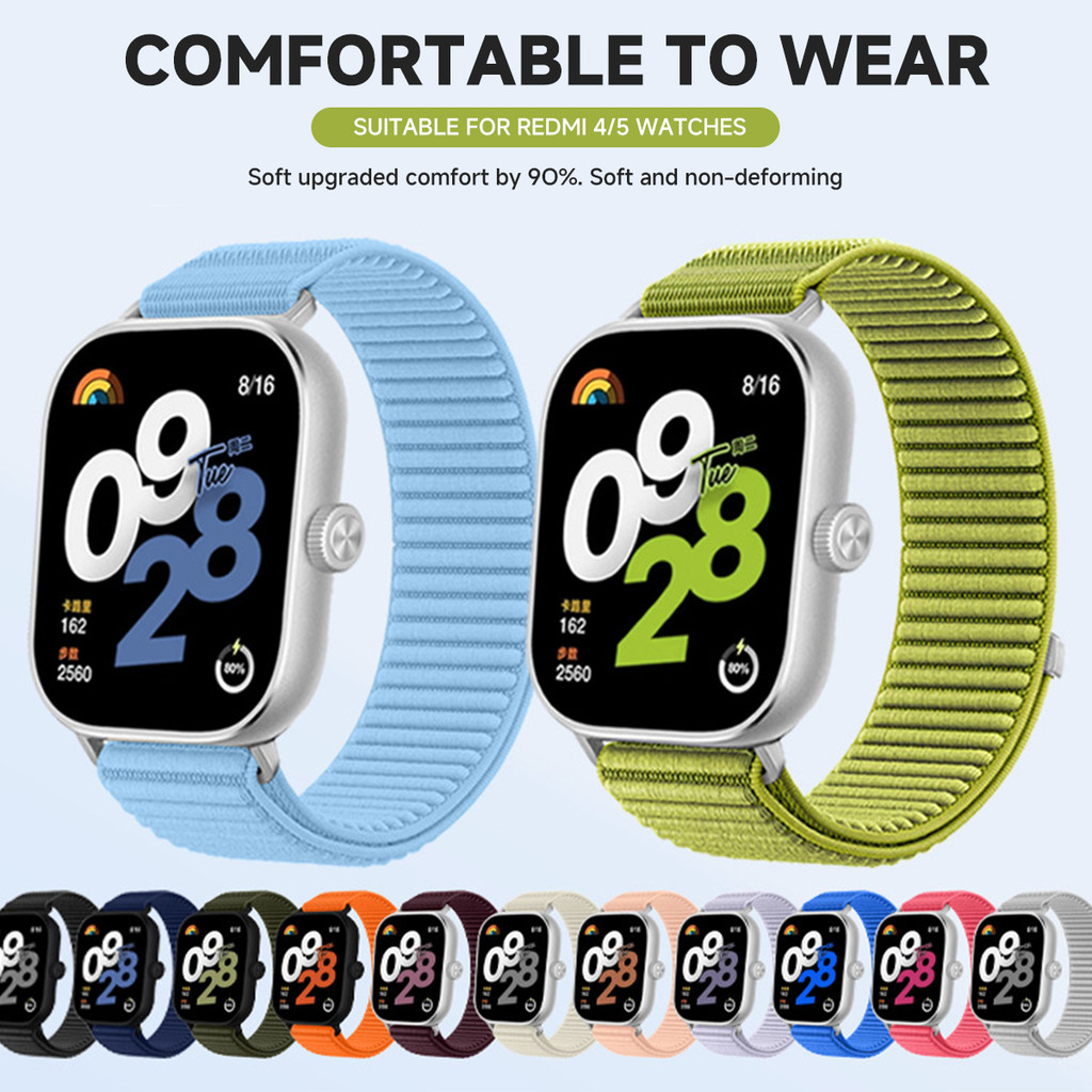 Dây đeo Nylon cho Mi Band 10Pro / 8Pro / 9Pro Vòng đeo tay thay thế đàn hồi thể thao WatchBand Correa cho Redmi Watch 6 5 4 Phụ kiện