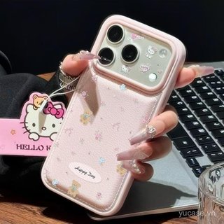 Ốp Điện Thoại Cao Cấp Kết Cấu Da Dày Nơ Hoa Thỏ Thích Hợp Cho iPhone 14promax 15promax 14 15 plus 16 17 pro max 16pro 13promax 11 12 promax Vỏ Bảo Vệ Chống Sốc