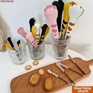 [VN Local] Kẹp Bữa Ăn GILDEDHOMIN, Dụng Cụ Nhà Bếp Kẹp Thực Phẩm Bằng Thép Không Gỉ, Kẹp Nướng Bánh Sandwich Hình Mèo Lưỡi Nướng Thịt Nướng