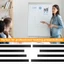 16 Chiếc Bảng Trắng Bảng Đồ Họa Băng, Bảng Xóa Khô Nghệ Thuật Băng, Băng Đồ Họa Nhạt Đen Mỏng, Chiều Rộng 3Mm, Đen Bóng