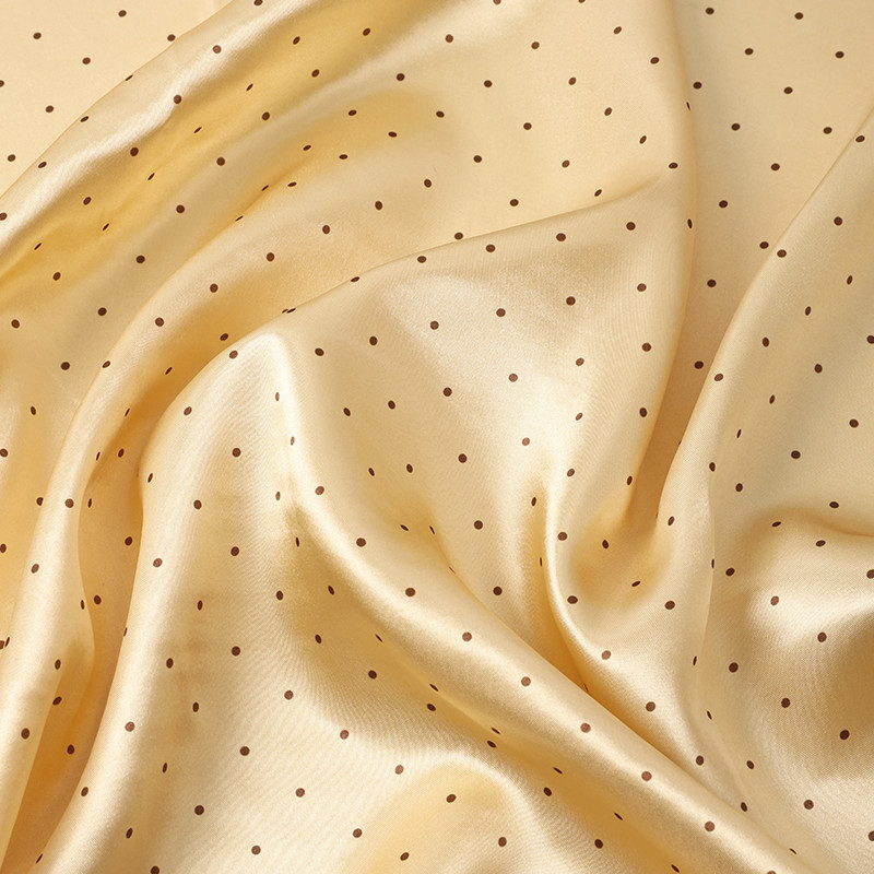 Nhỏ Chấm Bi Vải Vintage Lụa Satin Vải Lót Mềm Cho Quần Áo Khăn Bộ Đồ Ngủ DIY May Chất Liệu Bằng 0.5 Mét TJ23710