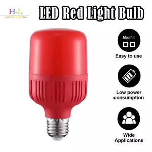 Bóng đèn LED màu đỏ công suất cao HL E27 / B22 AC 220V 5W 10W 15W 30W Độ sáng cao Đèn điểm Lễ hội Bóng đèn năm mới Đèn Giáng sinh LMWU
