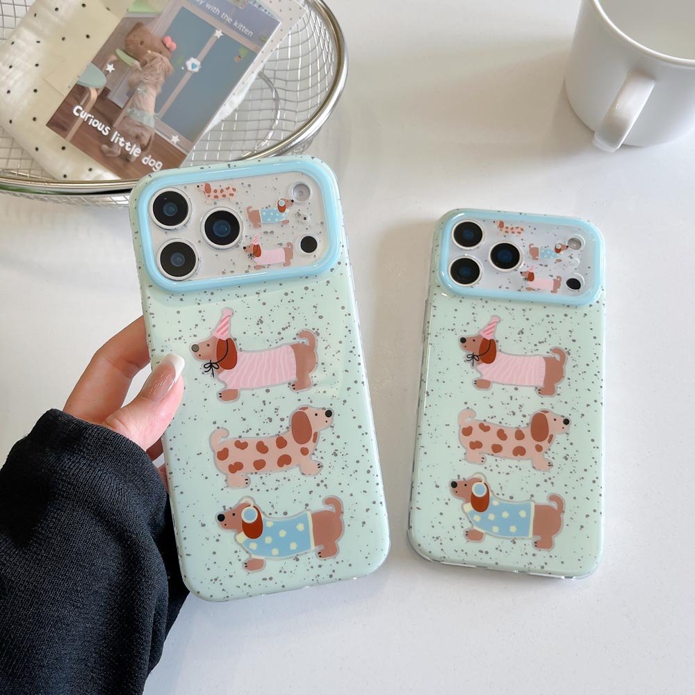 Vỏ cứng Tương thích với iPhone 15 15Pro 15ProMax 16 16Pro 16ProMax 17 17Pro 17ProMax Ốp lưng họa tiết chó đốm