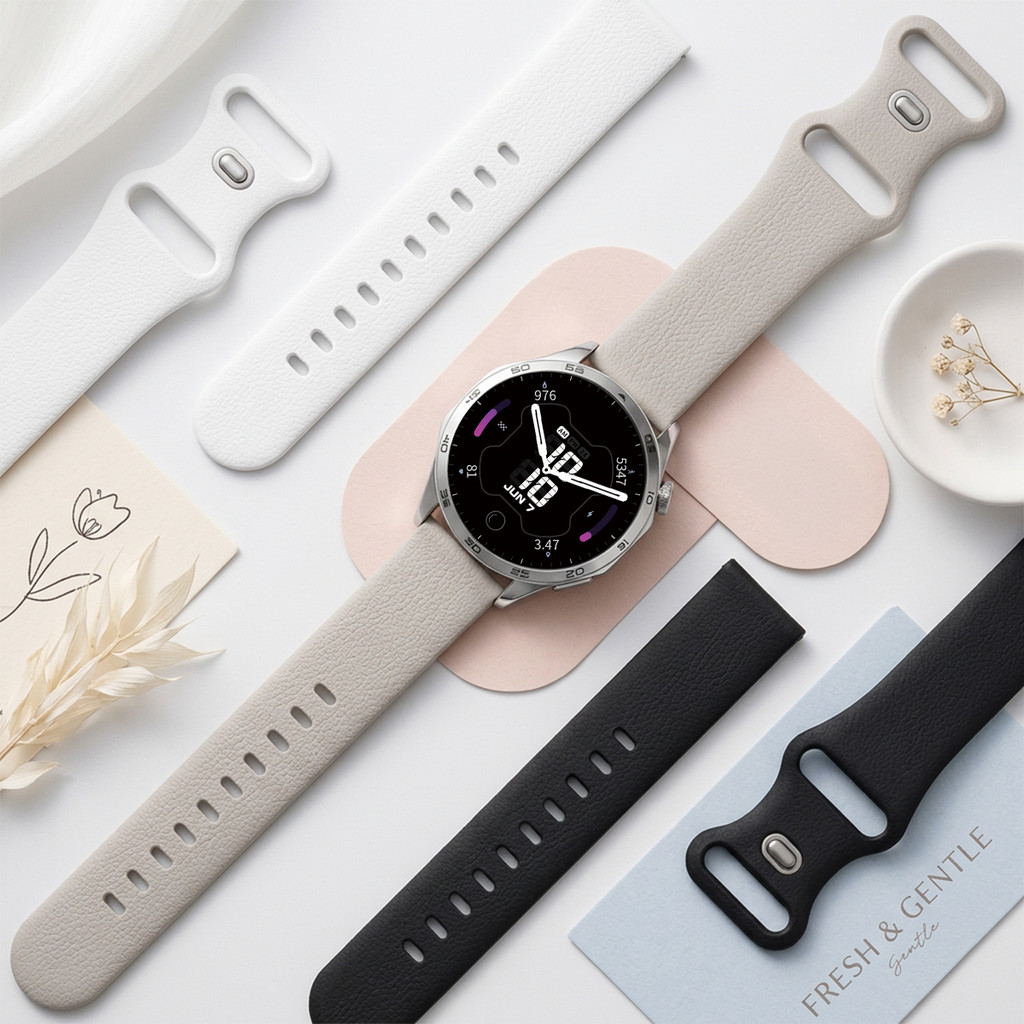 Dây đeo silicon 20mm 22mm cho Huawei Watch GT6 5 Pro 46mm 42mm cho Samsung Galaxy Watch 7 6 5 4 40mm 44mm vòng đeo tay