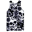 Đầu lâu 3D Tank Top Nam, Đen Trắng Skeleton Không Tay Đi Biển Tee, Mềm Mại Thoáng Khí Dạo Phố Áo Vest