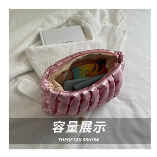 Túi trang điểm cotton dung tích lớn đơn giản thời trang satin mới