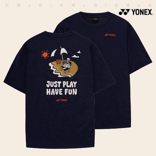 [Readystock] YONEX Hàng có sẵn Áo cầu lông Hàn Quốc mới Áo thun ngắn tay nam nữ thể thao và giải trí 100% Cotton 328