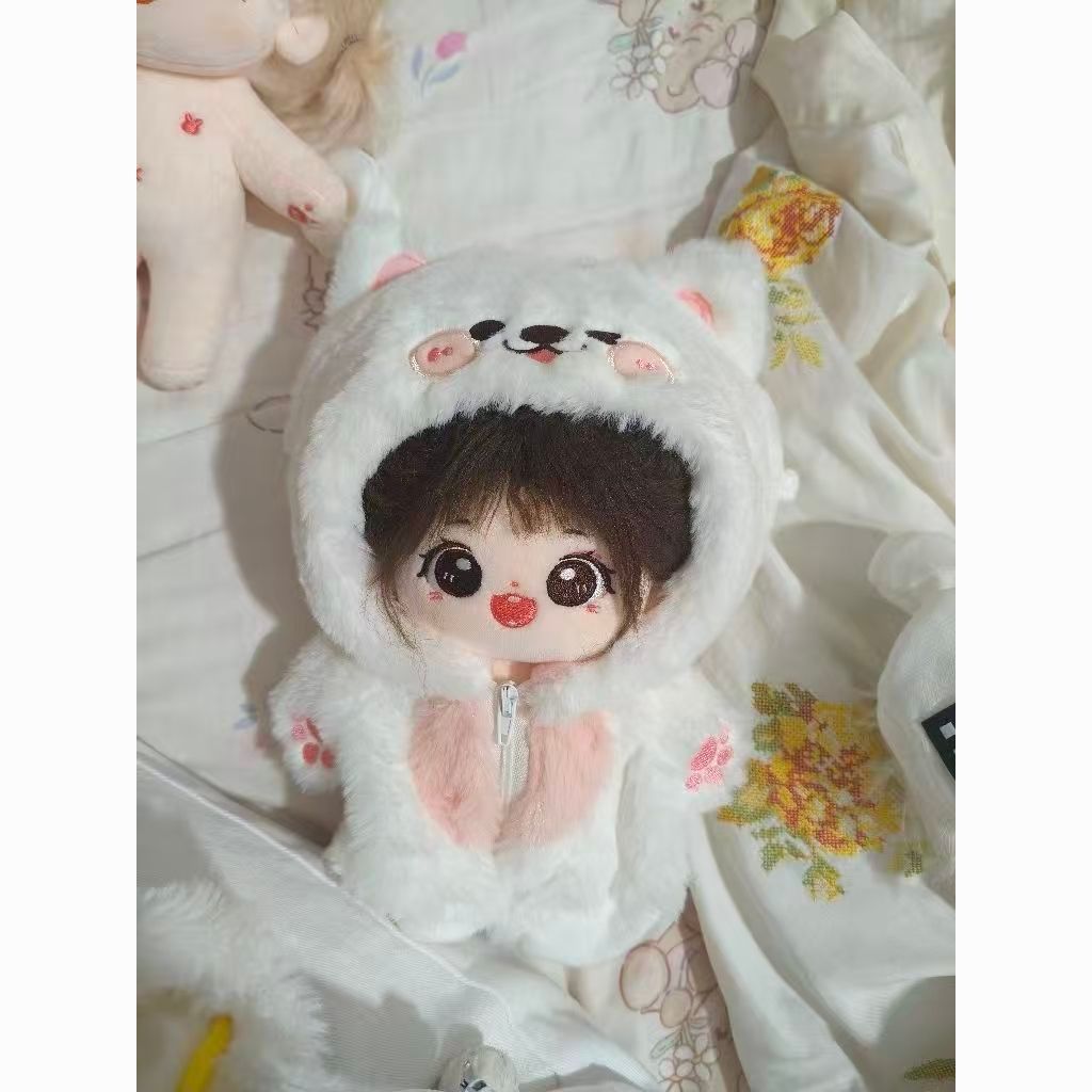 Samoyed Quần Áo Cho Bé 20CM Jumpsuit Động Vật Nhỏ Dễ Thương Hoạt Hình Búp Bê Sang Trọng Động Vật Jumpsuit Phụ Kiện 6.10