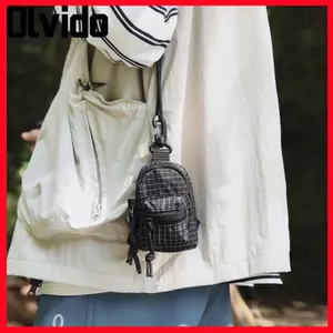 Túi đeo cổ OLVIDO, Tai nghe hợp thời trang phong cách Ins, Túi treo Ví đựng tiền xu di động đa năng trung tính giới tính