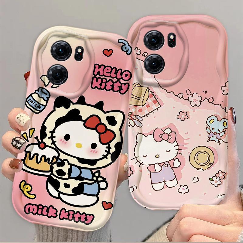 Thích Hợp Cho OPPO A5X A6 Pro A6X 4G 5G 3D Thẩm Mỹ Mềm TPU Hoạt Hình Kitty Nữ Vỏ Điện Thoại Chống Sốc