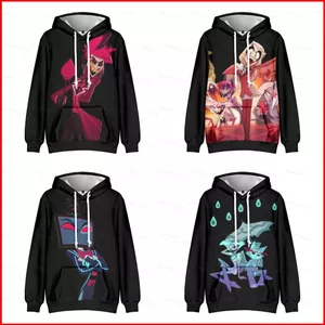 GC1 Hazbin Khách sạn Charlie Morningstar Áo Hoodie Anime Áo Unisex Dài Tay Top Cosplay 3D Chui Đầu Plus Kích Thước GC1