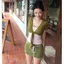 Áo len Cardigan ngắn tay có dây buộc thiết kế phong cách Hàn Quốc dành cho nữ mùa hè Phong cách mới Slim-Fit Sli