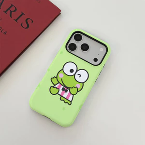 Ốp lưng iPhone Kerokerokeroppi màu xanh lá cây, Winking Frog [1 Ốp điện thoại có thể tháo rời 2 trong 1] Ốp điện thoại có thể tháo rời 2 trong 1 17 / 16 / 15 / 14 / 13 / 12 / 11 Pro Max Plus