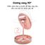 Gương Trang Điểm Để Bàn HomeMate Có Đèn LED 3 Chế Độ, Xoay 360 Độ Kèm Khay Đựng Mỹ Phẩm Đa Năng