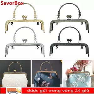 SAVORBOX Ví Khung Kiss Clasp, Túi Phần Cứng Vintage Ví Khóa Khung, Túi Kim Loại Mini Kẹp Túi Làm
