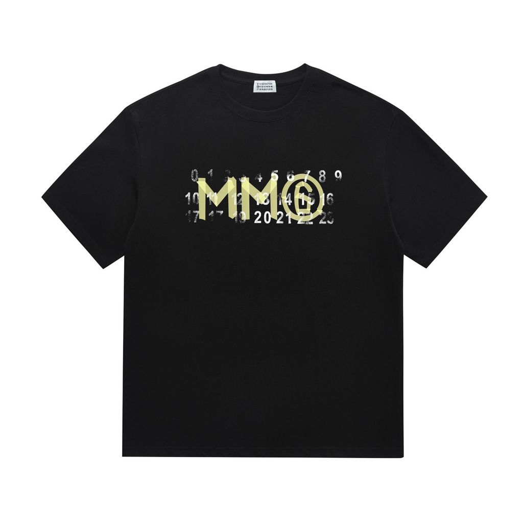 Mùa Hè MM6 Chữ Magela In Hình Rời Tay Ngắn Áo Thun Cặp Đôi Hợp Thời Trang Áo Thun Hợp Thời Trang Nam Hợp Thời Trang