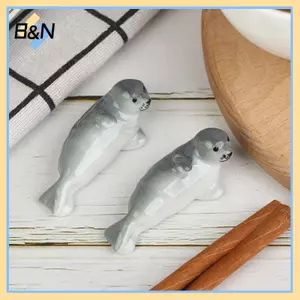 B & N 2 Chiếc Gốm Biển Nhỏ Sư Tử Thiết Kế Chopsti Giá Đỡ Trang Trí Hộ Gia Đình Chopsti Còn Lại Gối Bộ Đồ Ăn Nhà Bếp.
